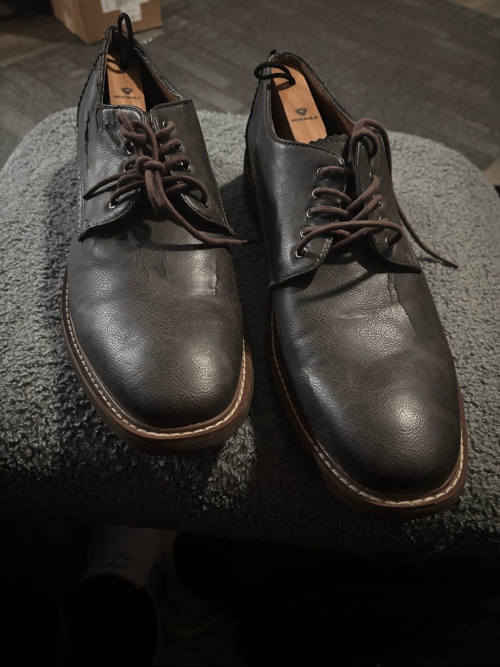 Guess Men's Black Chukka Boots with Brown Trim